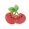 Cat Shape with Cherry Enamel Pins, Alloy Lapel Pin Backs for Backpack Clothesack Clothes, Red, 28.5x30.5mm
