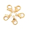 Brass Lobster Claw Clasps, Cadmium Free & Nickel Free & Lead Free, Real 18K Gold Plated, 11x7x3mm, Hole: 1.2mm