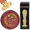 Wax Seal Stamp Set, Golden Tone Sealing Wax Stamp Solid Brass Head, with Retro Wood Handle, for Envelopes Invitations, Gift Card, Bird, 83x22mm, Stamps: 30x14.5mm