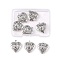 8Pcs 304 Stainless Steel Pendant Rhinestone Settings, Diffuser Locket Pendant, Manual Polishing, Hollow Heart, Stainless Steel Color, Fit for 2.8mm Rhinestone, 22.5x19.5x5.5mm, Hole: 1.6mm, Inner Diameter: 11x14mm