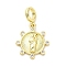 Brass Micro Pave Cubic Zirconia European Dangle Charms, Saint Jude, Large Hole Pendants, Real 16K Gold Plated, 26mm, Hole: 4.2mm