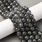 Natural Labradorite Beads Strands, Round, 8mm, Hole: 0.9mm, about 48pcs/strand, 15.43''(39.2cm)