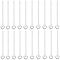 50 Starands 304 Stainless Steel Chain Extender, with Heart Pendants, Stainless Steel Color, 60mm, Pendant: 10x11x1mm
