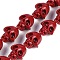 Synthetic Coral Carved Beads Strands, Dyed, Skull, Dark Red, 13.5x11.5x10mm, Hole: 1.1mm, about 26pcs/strand, 13.46''(34.2cm)