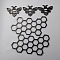 PVC Plastic Farmhouse Honey Bee & Honey Comb Wall Decorations, Black, 75~130x100~230x7mm, 5pcs/set