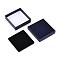Cardboard Jewelry Boxes, for Pendant & Earring & Ring, with Sponge Inside, Square, Prussian Blue, 8.8x8.8x2.8cm