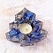 Natural Lapis Lazuli & Resin Candle Holder Molds, Christmas Tree, 110x110x31mm, Inner Diameter: 45mm
