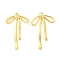 Brass Pendants, Bowknot, Real 18K Gold Plated, 31.5x19x2mm, Hole: 1.4mm