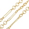 Brass Figaro Chains, Ring, with Spool, Unwelded, Lead Free & Cadmium Free, Long-Lasting Plated, Lead Free & Nickel Free & Cadmium Free, Real 18K Gold Plated, Link: 25x4.5x1mm and 7.5x1mm