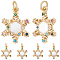 10Pcs Christmas Themed Brass Micro Pave Clear Cubic Zirconia Pendants, with Jump Ring, Long-Lasting Plated, Snowflake, Real 18K Gold Plated, 18x13.5x2mm, Jump Ring: 5x0.7mm, 3.6mm Inner Diameter