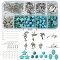 DIY Mixed Shapes Alloy & Synthetic Turquoise Dangle Earring Making Kits, Antique Silver & Platinum, 8x7.5x4.5mm, Hole: 1mm