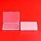 Transparent Plastic Bead Containers, Rectangle, Clear, 10x6.8x0.9cm