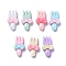 Opaque Cute Resin Decoden Cabochons, Mixed Color, Fork with Bowknot, 14.5x7.5x5mm