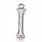 304 Stainless Steel Pendants, Letter Charms, Letter I, 23x6.5x3mm, Hole: 1.6mm