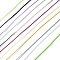 Round Braided Nylon with Polyamide Cord, Chinese Knotting Cord for Necklace & Bracelet Making Accessories, Mixed Color, 0.4~1mm, about 21.87~49.21Yards(20~45m)/roll