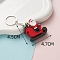 PVC Plastic Keychain, Christmas Theme, Santa Claus, Pendant: 4.5x4.7cm