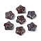 Picasso Opaque Glass Beads, Star, Brown, 15~15.5x15.5~16x8~8.5mm, Hole: 1~1.5mm, About 213pcs/pound