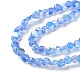 Transparentes perles de verre de galvanoplastie brins GLAA-Q099-A01-05-3