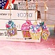 ケーキ型diy 5dダイヤモンド塗装キーホルダー  トレイプレート付き  ドリルポイントの釘のツール  刺繍工芸用  ミックスカラー DIY-WH0161-94-4