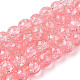 Spray Painted Crackle Glass Beads Strands CCG-Q001-8mm-03-1