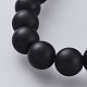Natural Black Agate(Dyed) Stretch Bracelets BJEW-JB04585-04-3