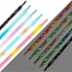Fingerinspire 7 paires de lacets en polyester lumineux 7 couleurs DIY-FG0003-19-4