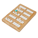 HOBBIESAY 1Pc 10 Slots Jewelry Display Stand White Protective Finger Ring Tray Luxurious Interior Earrings Organizer Rectangle Bamboo Bracelet Storage Holder for Home Organization RDIS-WH0002-28A-1