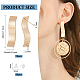 BENECREAT 10Pcs Brass Twist Rectagnle Stud Earring Findings KK-BC0010-95-2