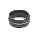 Ионное покрытие (ip) 304 манжетное кольцо из нержавеющей стали paua для женщин RJEW-M014-01B-E-2