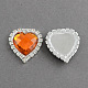 Shining Flat Back Faceted Heart Acrylic Rhinestone Cabochons RB-R011-06-1