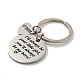 Mother's Day Gift 201 Stainless Steel Heart with Word Mom Keychains KEYC-E040-01P-03-2