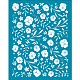 シルクスクリーン印刷ステンシル  木に塗るため  DIYデコレーションTシャツ生地  花柄  100x127mm DIY-WH0341-233-1
