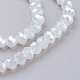 Chapelets de perles en verre électroplaqué X-GLAA-F001-6x4mm-23L-3