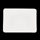 吊り下げ穴付きの紙製ジュエリーディスプレイカード  4x5.5x0.05 ペアのイヤリング ディスプレイ カード  ワードジュエリーの長方形  ホワイトスモーク  6cm  穴：2mmと[2]mm CDIS-M005-27-3