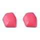 オペークアクリルカボション  不規則な六角形  濃いピンク  25.5x19.5x5.5mm  約253個/500g MACR-S373-143-A10-2
