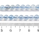 Природные Аквамарин бисер нитей G-P342-10-6mm-C-2