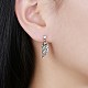 925 Sterling Silver Stud Earrings EJEW-BB30456-4