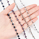 Olycraft handgemachte Perlen Glasketten gemischte Farbketten mit Rotguss Ton Messing Augennadel für Halsketten Armbänder Schmuckherstellung AJEW-OC0001-78-3