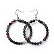 Natural Indian Agate Dangle Earrings EJEW-K077-A07-2