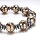 Non-magnetic Synthetic Hematite Beaded Stretch Bracelets BJEW-P0137-04A-2