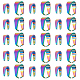 DICOSMETIC 40Pcs 2 Sizes Rainbow Color Snap on Bail Ice Pick Pinch Bail Pendant Bail Connector Charm Stainless Steel Pinch Bail DIY Dangle Charm Supplies for Jewelry Making Craft STAS-DC0012-25-1