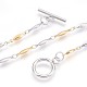 304 Stainless Steel Link Chain Bracelets BJEW-P237-27GP-2