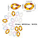 Superfindings 150pcs 3 colores anillos de enlace de acrílico transparente OACR-FH0001-029-4