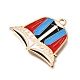 Подвески из эмали и сплава ENAM-D302-02KCG-02B-2