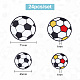 GOMAKERER 24Pcs 4 Styles Football Computerized Embroidery Cloth Sew on Patches PATC-GO0001-01-2