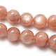 Klasse AAA natürliche Edelstein Sonnenstein runde Perlen Stränge G-E251-34-4mm-1