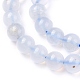 Round Natural Blue Lace Agate Bead Strands G-F289-27-6mm-4