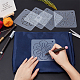 Chgcraft 5sheets 5 Muster matt PP Kunststoff-Zeichnungsskala Vorlage DIY-CA0001-79-3