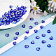 SUPERFINDINGS about 94pcs Heart Evil Eye Beads Blue Turkish Evil Eye Spacer Beads Lampwork Loose Beads with 1mm Hole for DIY Necklace Bracelets Jewelry Making LAMP-FH0001-08B-5