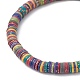 Disques en argile polymère heishi surfeur bracelets extensibles BJEW-JB09835-4